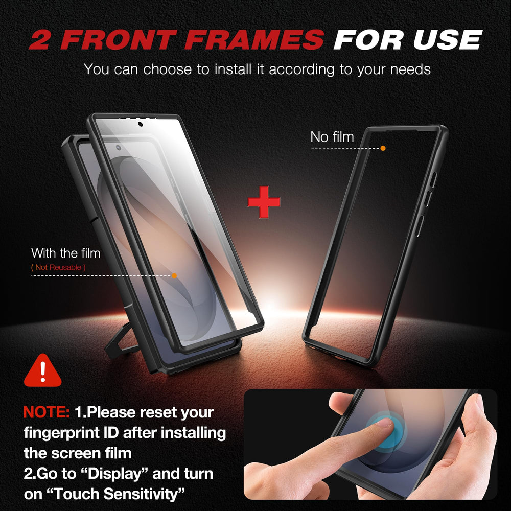 TONGATE marco frontal con protector de pantalla integrado y ajuste