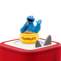 Tonies Cookie Monster primer plano de textura y detalles faciales que encanta