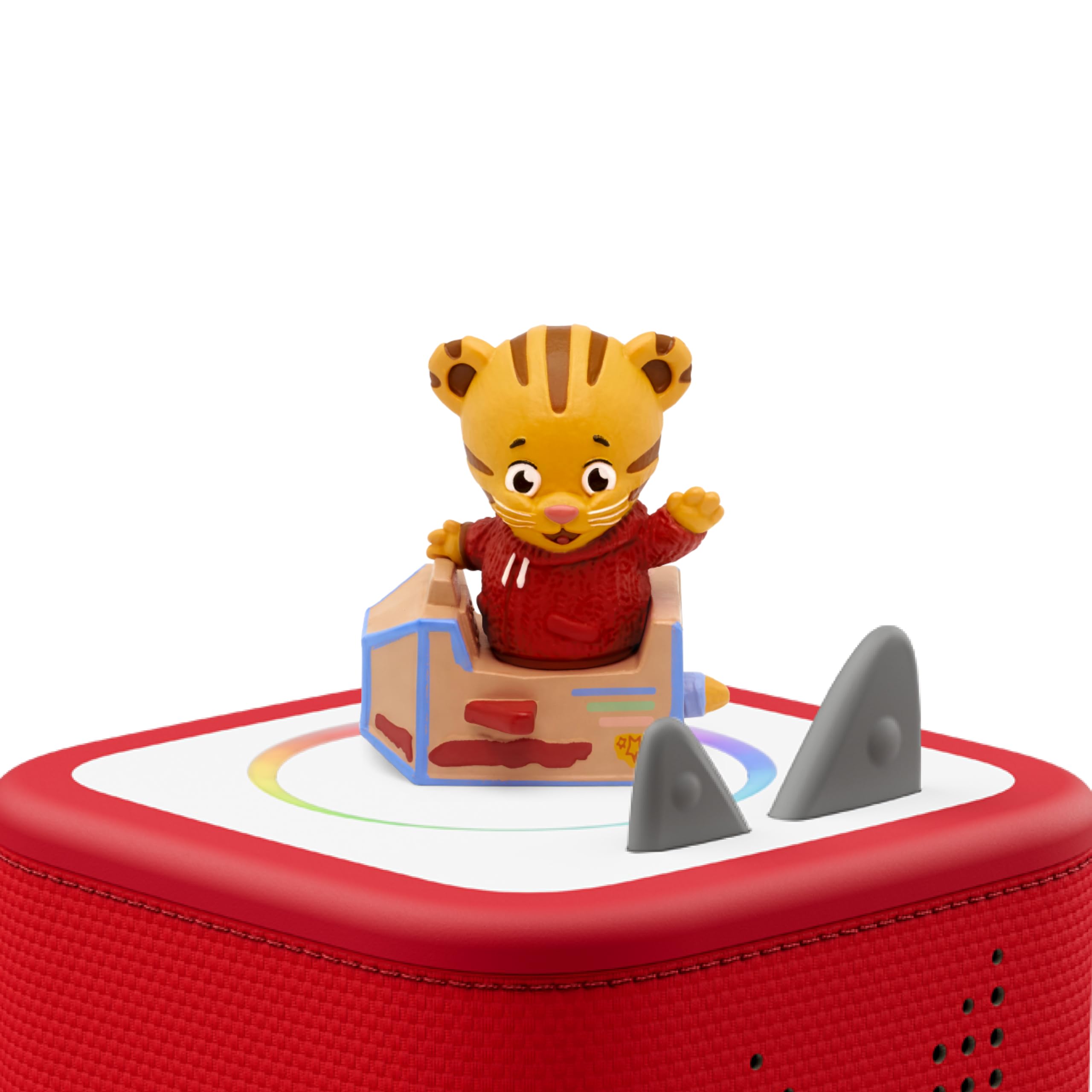 Tonies Daniel the Tiger primer plano de la textura y acabado resistente para juego cotidiano