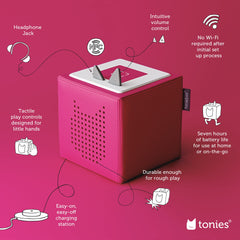 Detalle de la tela suave de la Toniebox Tonies para uso infantil seguro