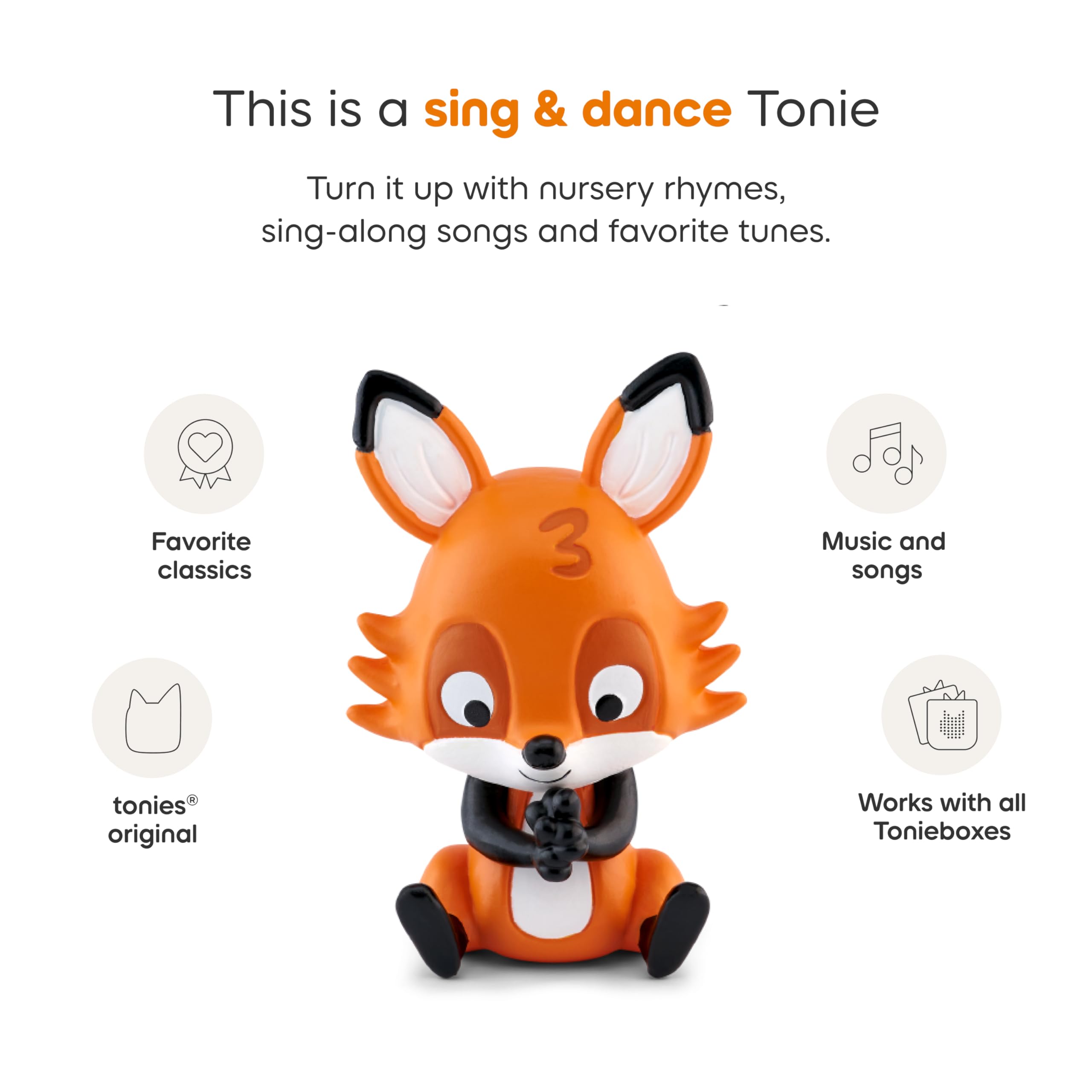 Tonies figura colocada sobre Toniebox en uso para reproducción sencilla