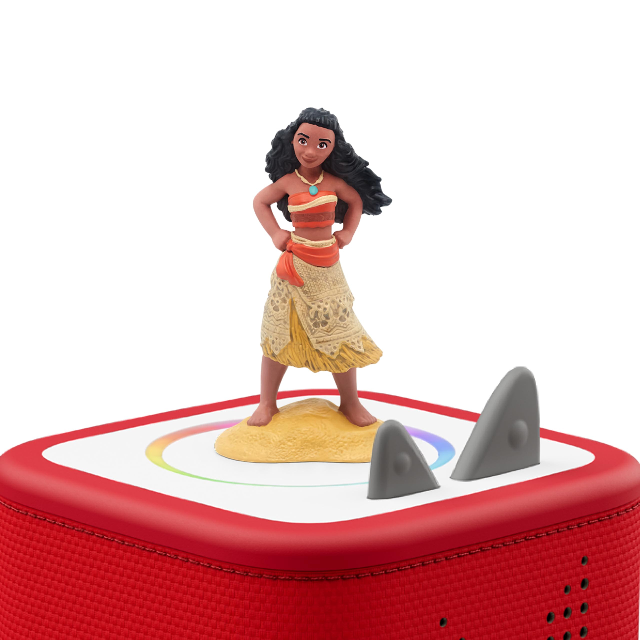 Detalle del rostro de Moana en la figura Tonies, expresión amigable y durabilidad