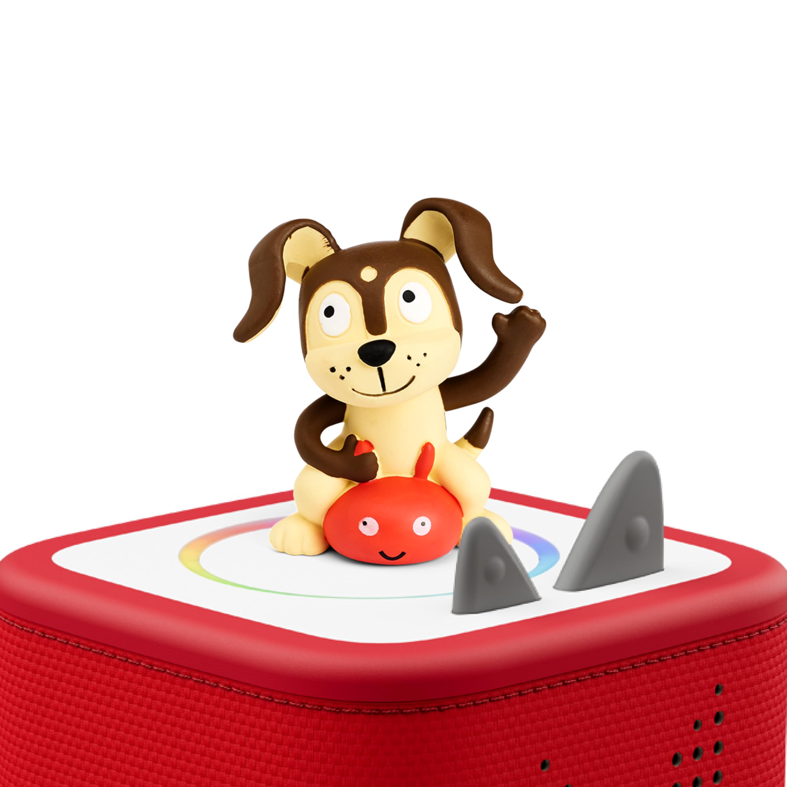 Tonies Playtime Puppy primer plano de textura que muestra durabilidad y acabado