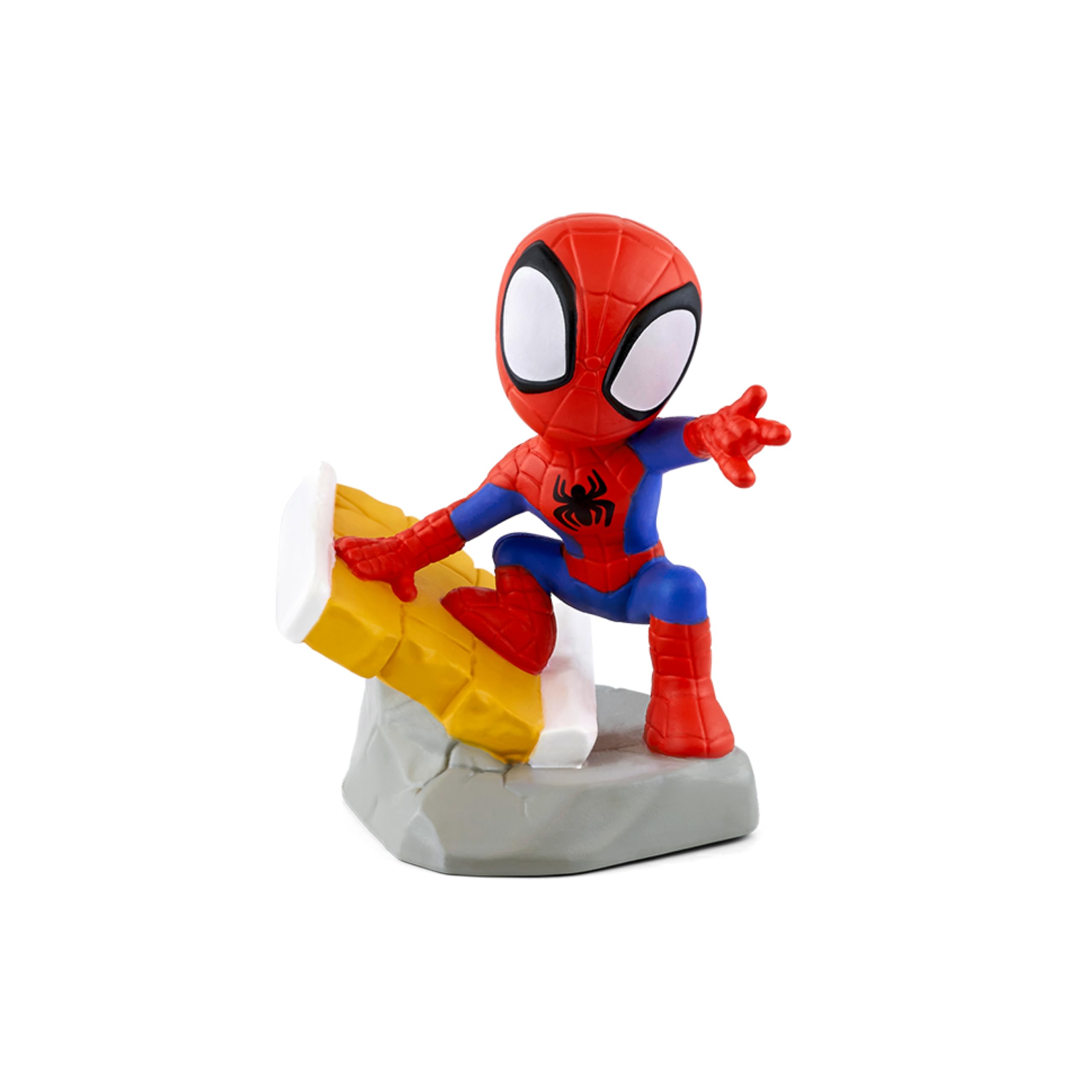 Tonies Spidey colocado sobre Toniebox listo para reproducir historias