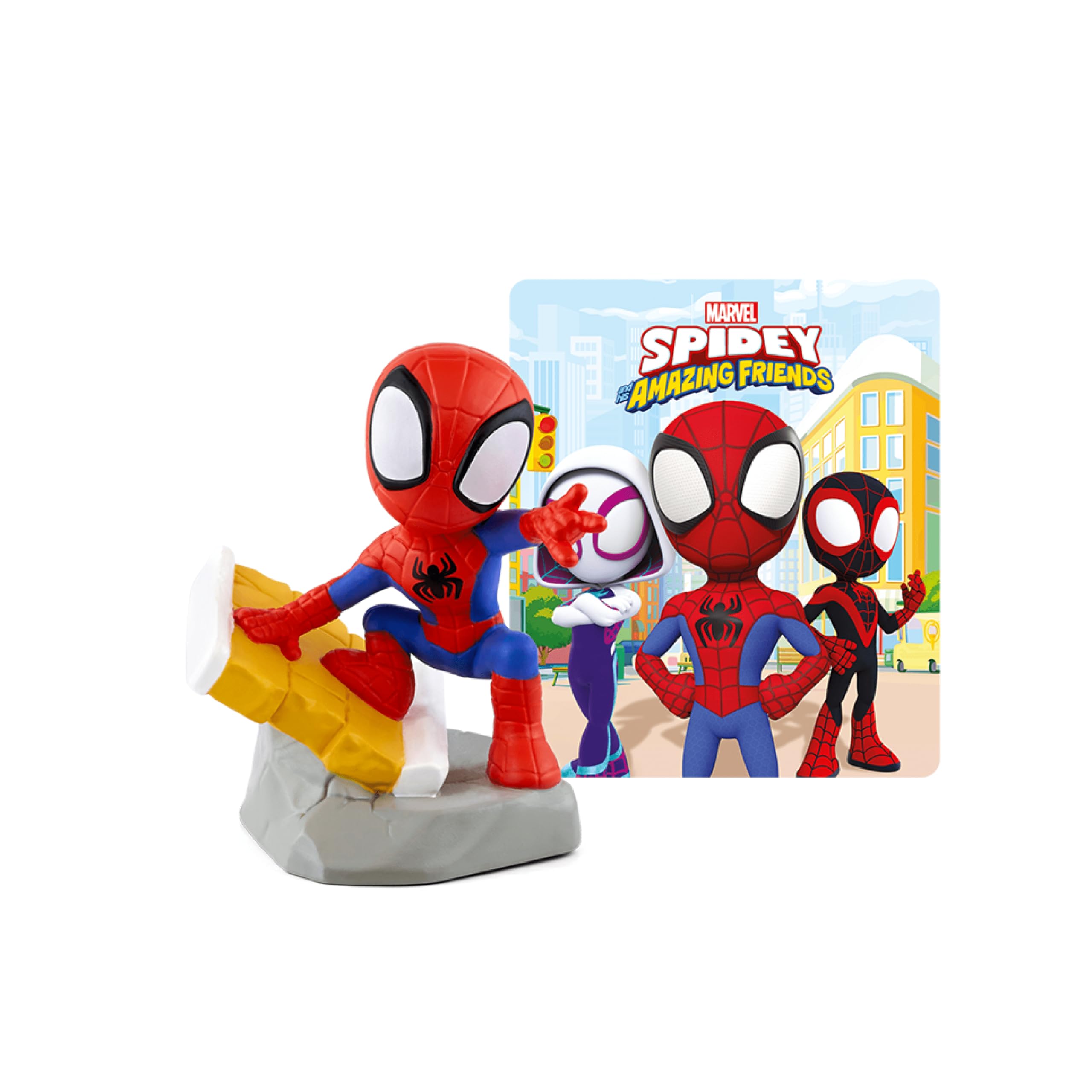 Tonies Spidey figura frontal mostrando el personaje y atracción visual