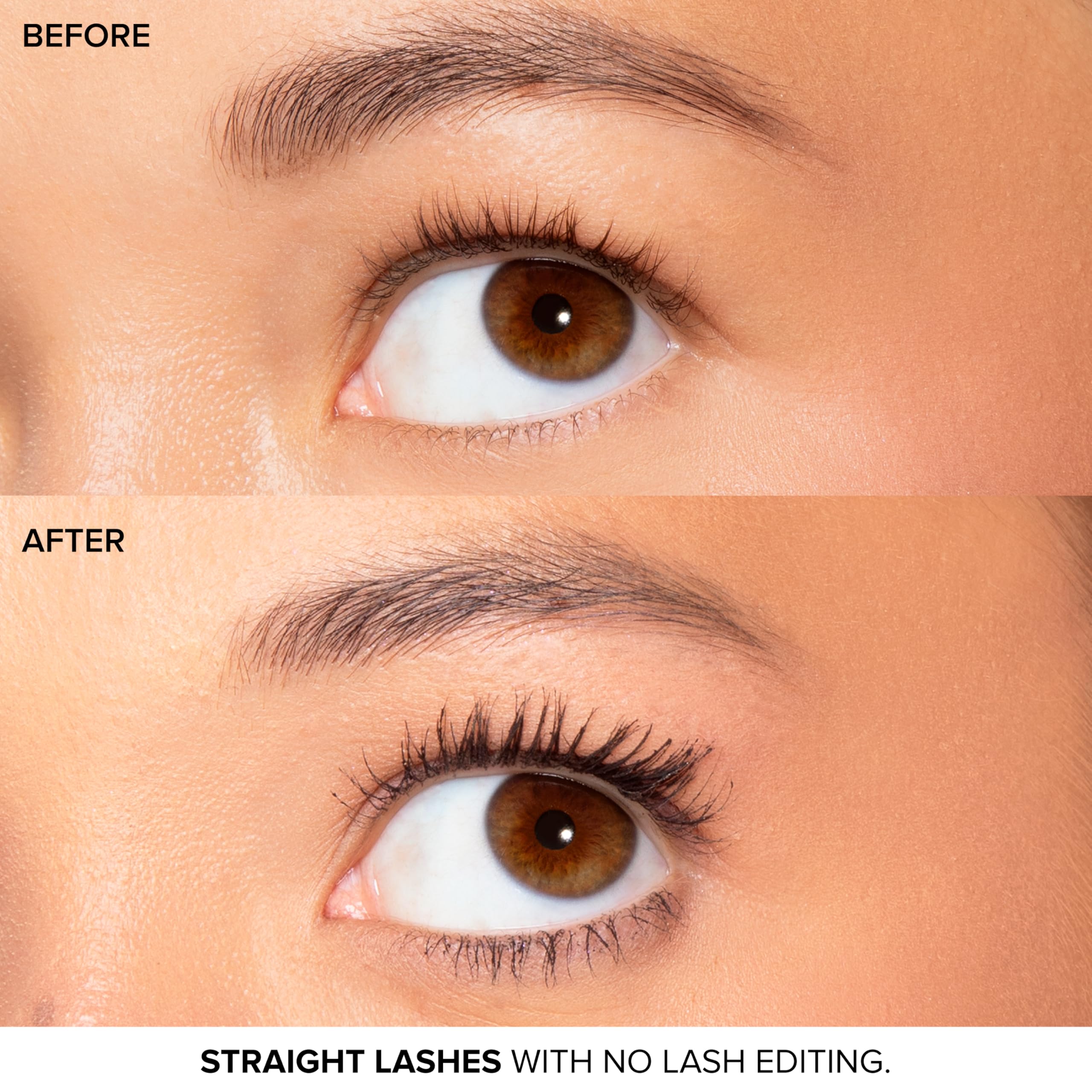 Too Faced escena lifestyle con maquillaje completo realzando la mirada