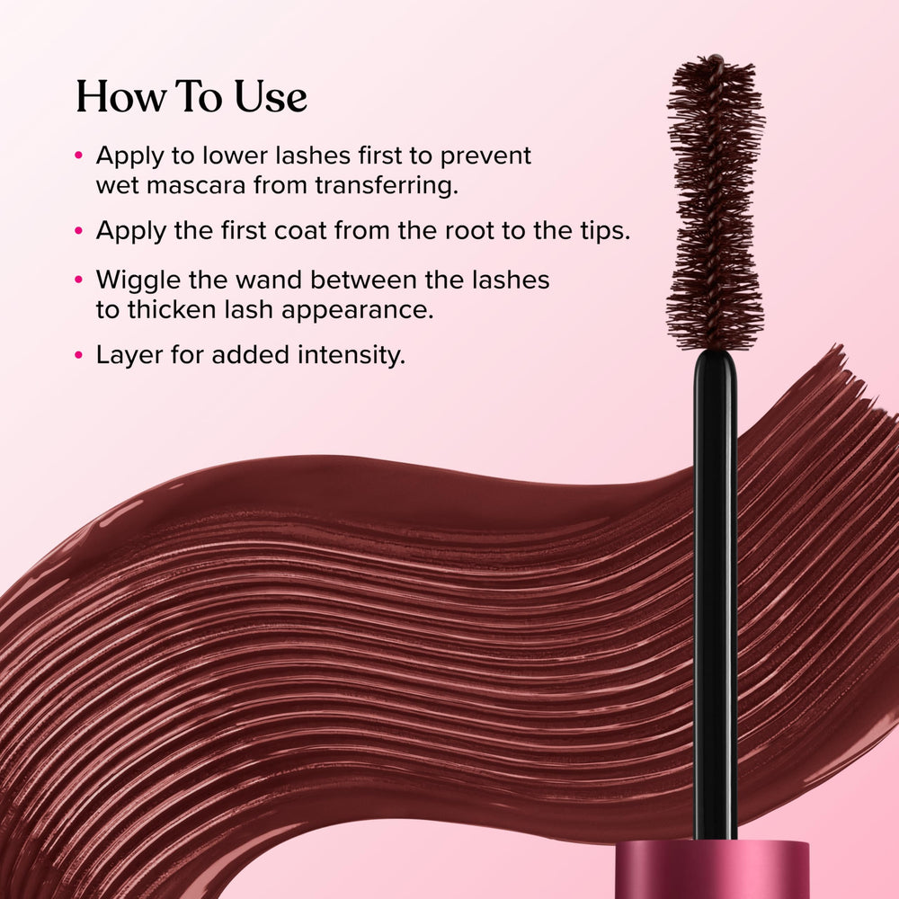 Too Faced comparación antes y después con efecto de pestaña postiza