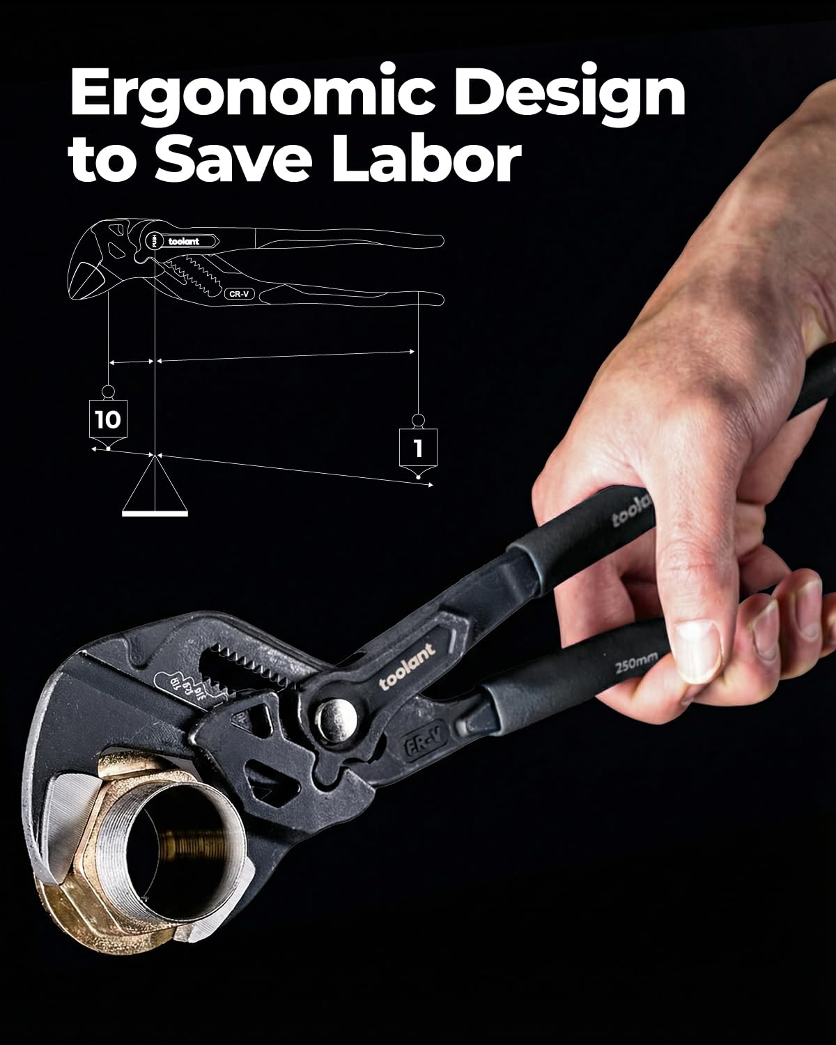 toolant asas ergonómicas curvadas para menor fatiga y mejor agarre