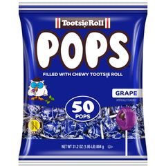 Tootsie Roll Tootsie Pops vista frontal del paquete para almacenamiento