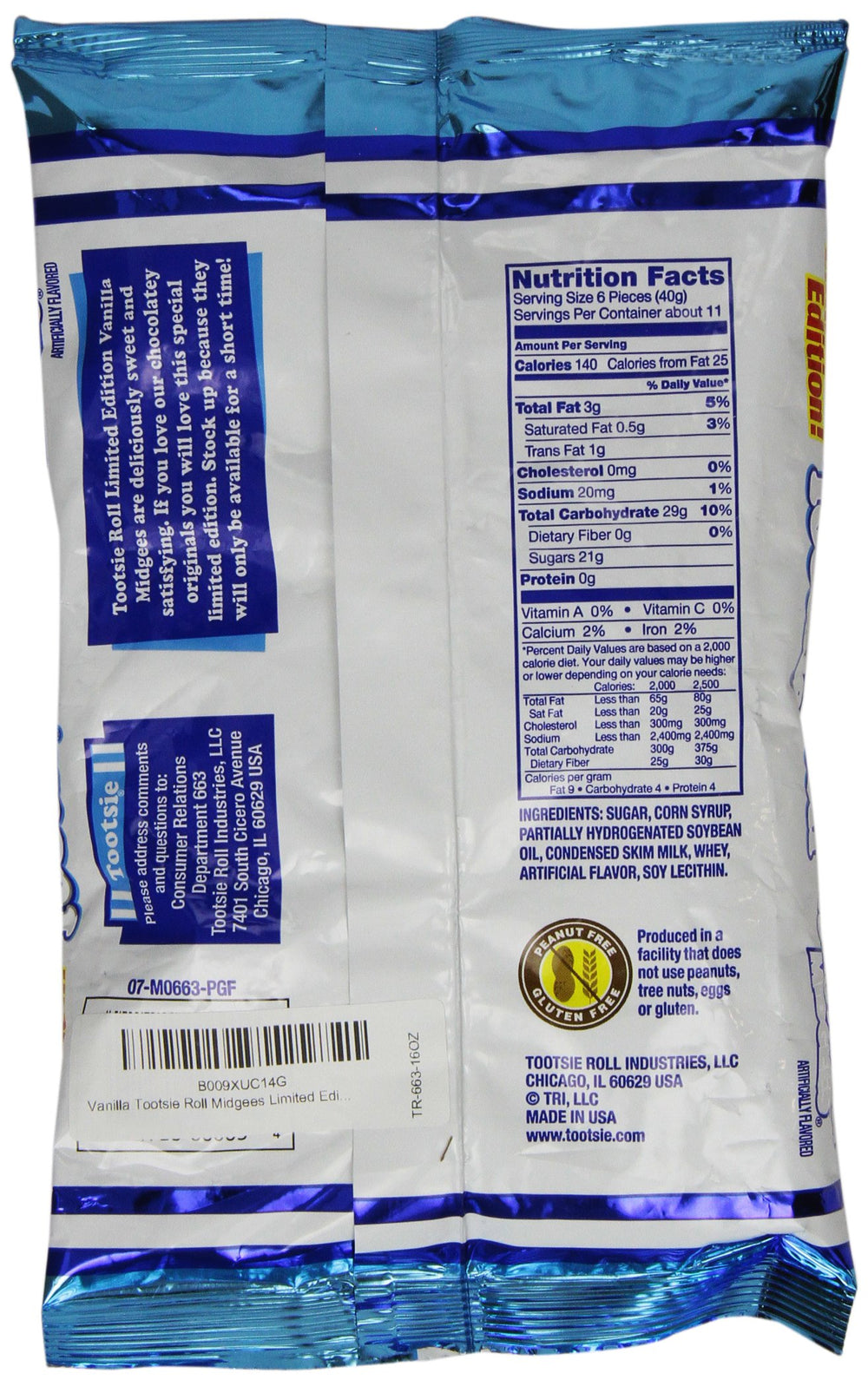 Tootsie Roll pieza en primer plano textura masticable y sabor a vainilla apetecible