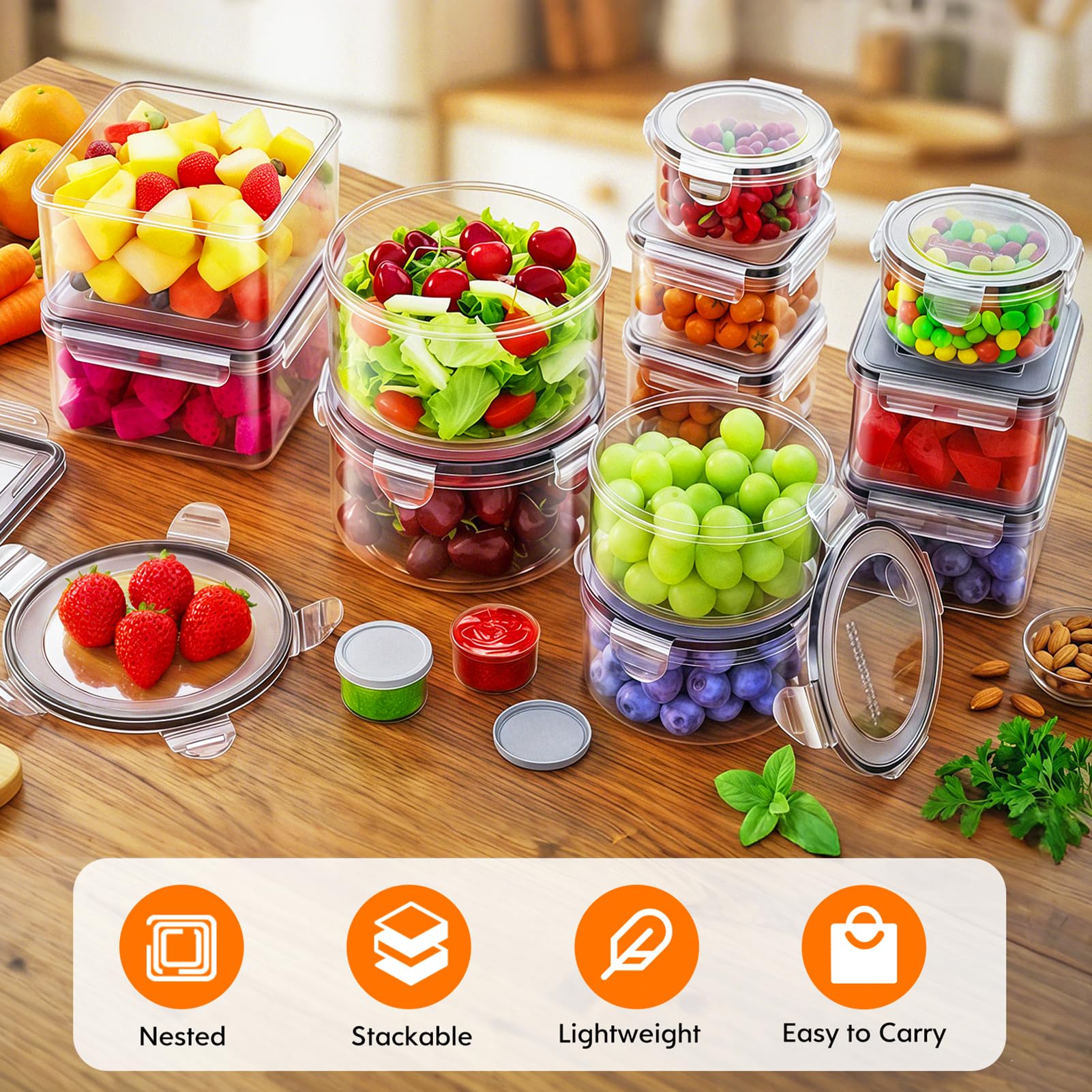 TOPCHASE vasos para condimentos con salsas, mantienen aderezos sin derrames