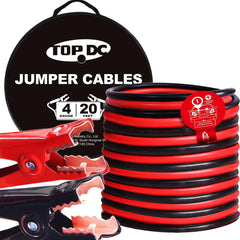 TOPDC vista frontal del kit de cables de arranque, almacenaje fácil