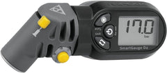 Topeak SmartGauge D2 frontal mostrando diseño compacto y fácil transporte