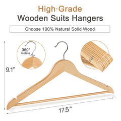 TOPIA HANGER primer plano de la veta de abedul con acabado barnizado, protección duradera