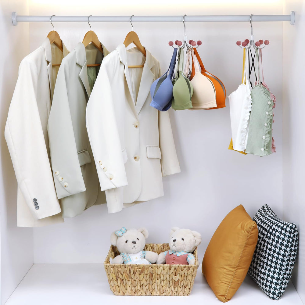 TOPIA HANGER organizador con bolsos y fulares optimizando espacio de armario