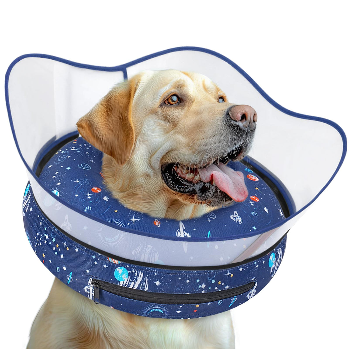 Toptakeit vista frontal del collar donut mostrando diseño protector cómodo
