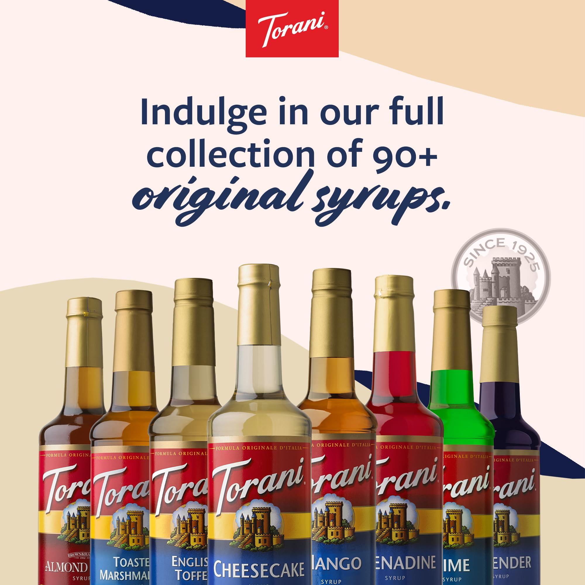 Torani en ambiente tropical con copa servida, inspira recetas creativas