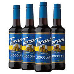 Torani bottle front label showing product name and size benefits
