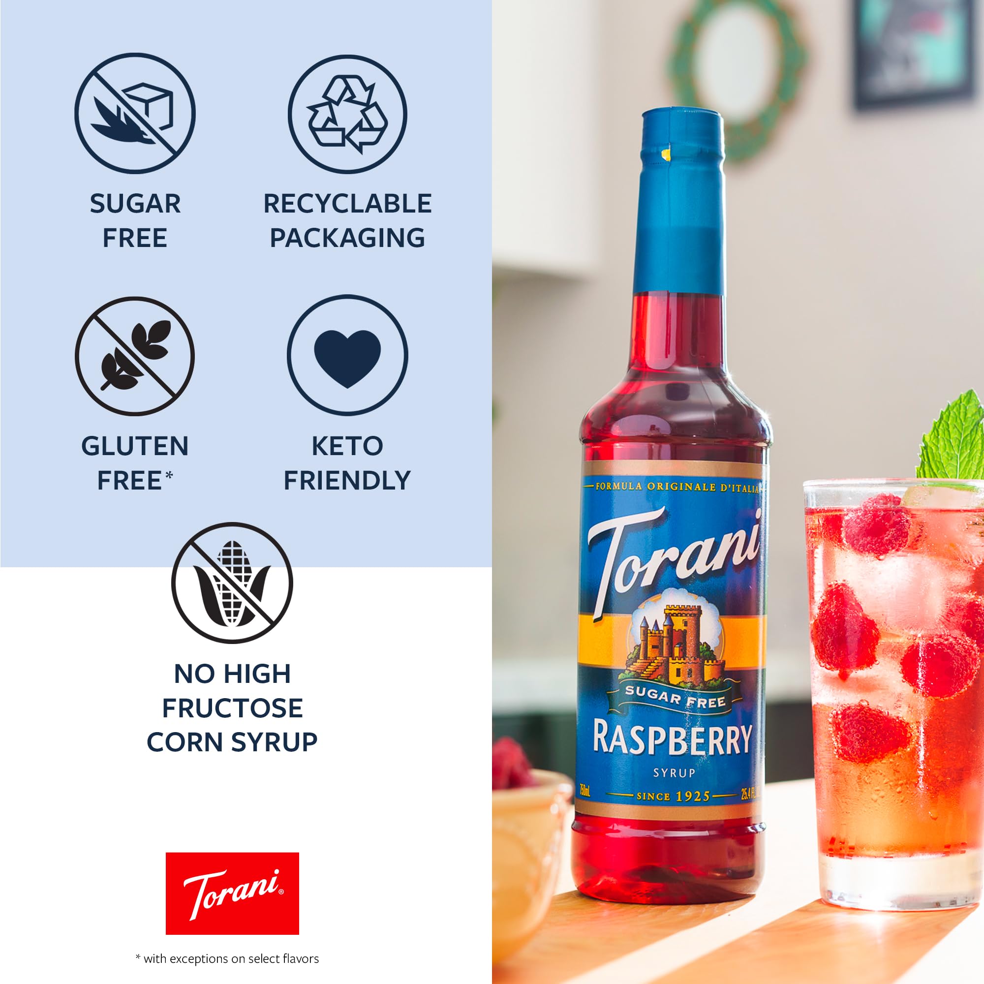 Torani primer plano de la tapa y boquilla para dosificar precisión