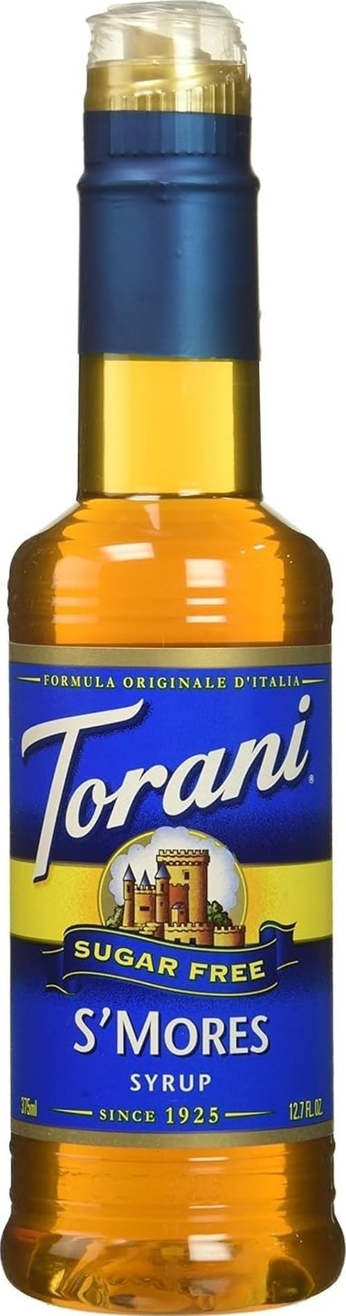Torani botella pack delante mostrando 4 unidades y la etiqueta