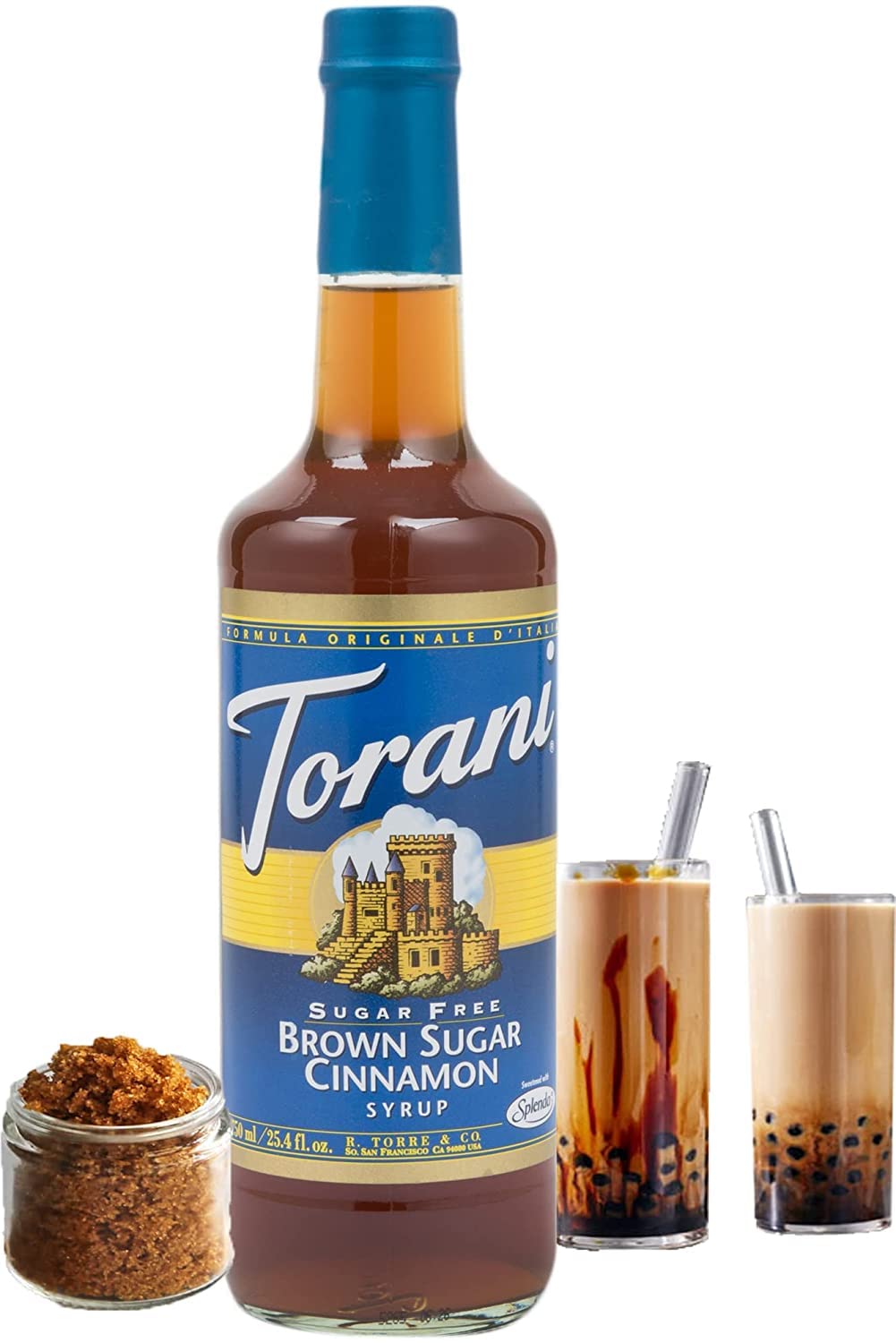 Torani jarabe aplicado en latte resaltando sabor y versatilidad