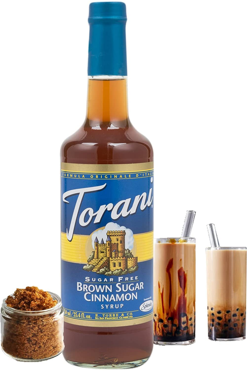 Torani jarabe aplicado en latte resaltando sabor y versatilidad