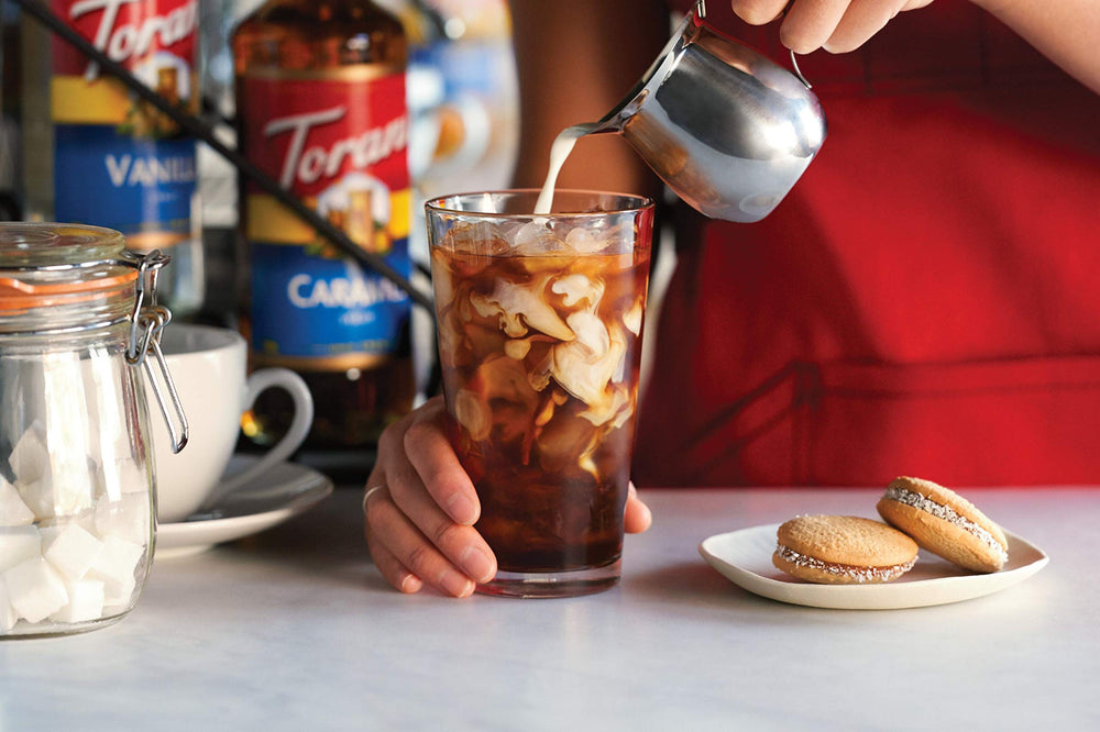 Torani preparado como soda italiana para refrescar sin calorías