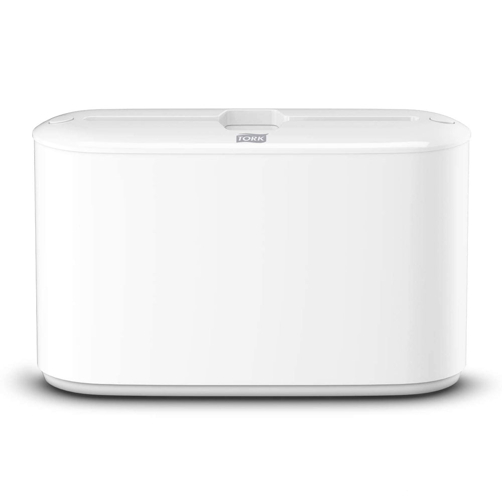 Tork Xpress vista frontal mostrando dispensación rápida y estética limpia
