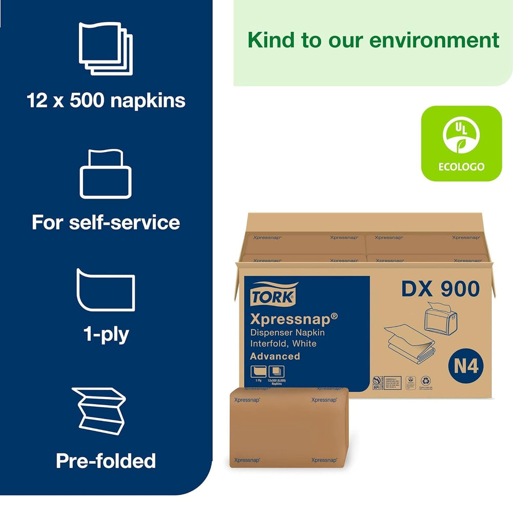 Tork servilletas DX900 empaque protector que mantiene limpieza y calidad