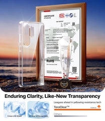 TORRAS funda transparente mostrando el dorso y claridad duradera