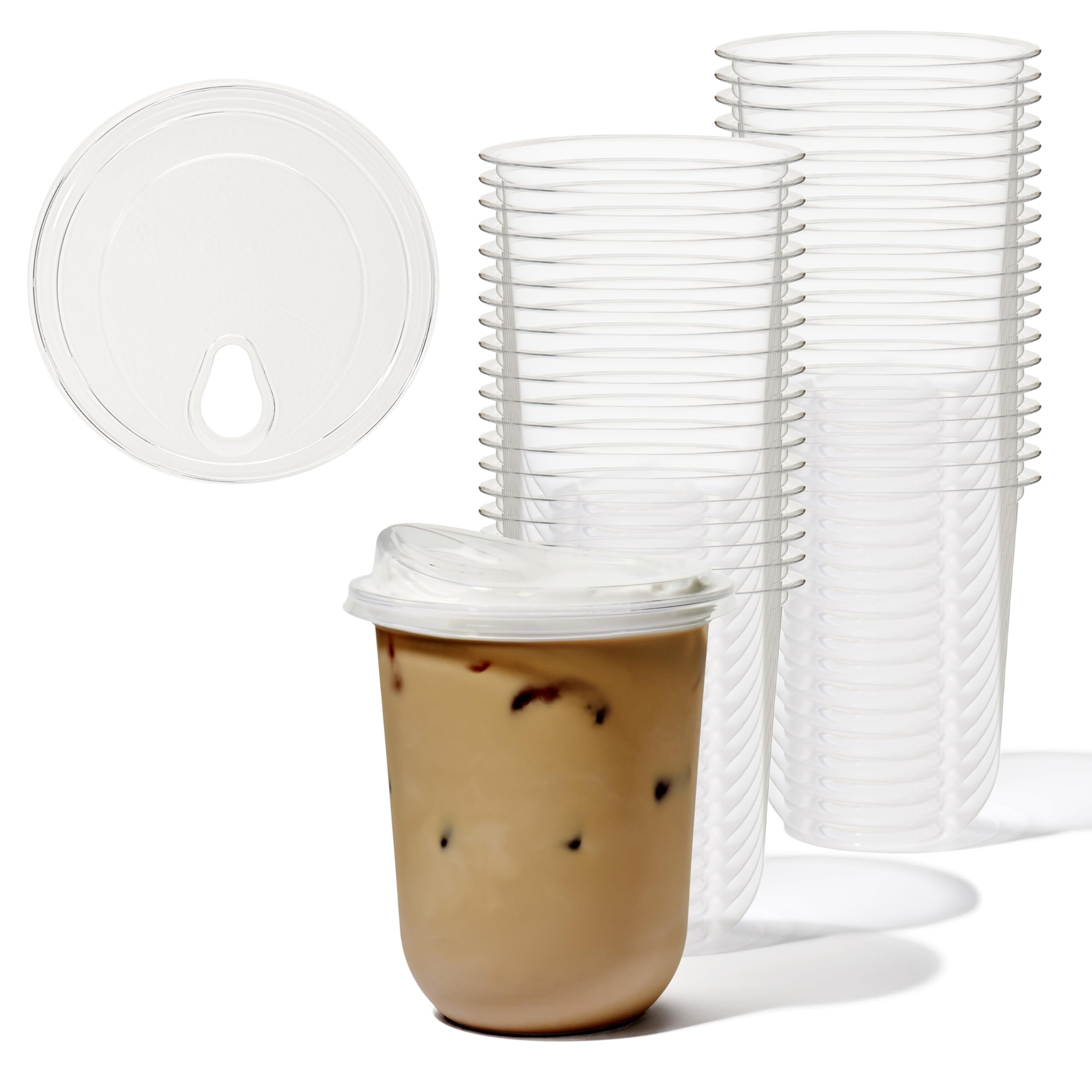 TOSSWARE vaso 16oz Arc vista frontal transparente mostrando capacidad