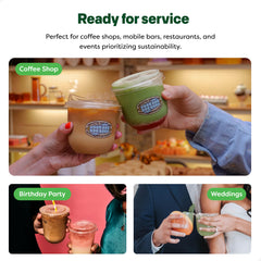 TOSSWARE vaso con tapa Sip en mano demostrando facilidad de uso