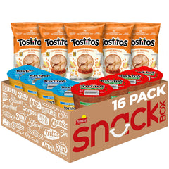 Tostitos pack frontal mostrando chips y dip listos para servir