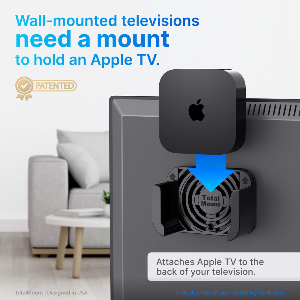 Detalle de las ranuras de ventilación TotalMount que ayudan a disipar calor del Apple TV