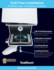TotalMount showing built-in level during installation for quick accurate mounting