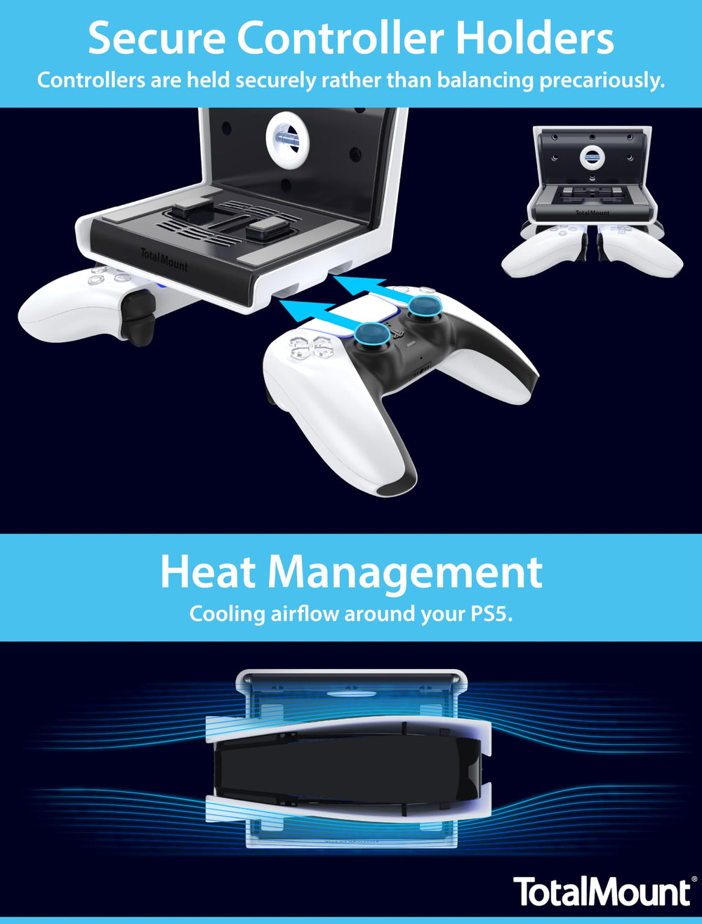 TotalMount next to common objects illustrating compact scale and fit