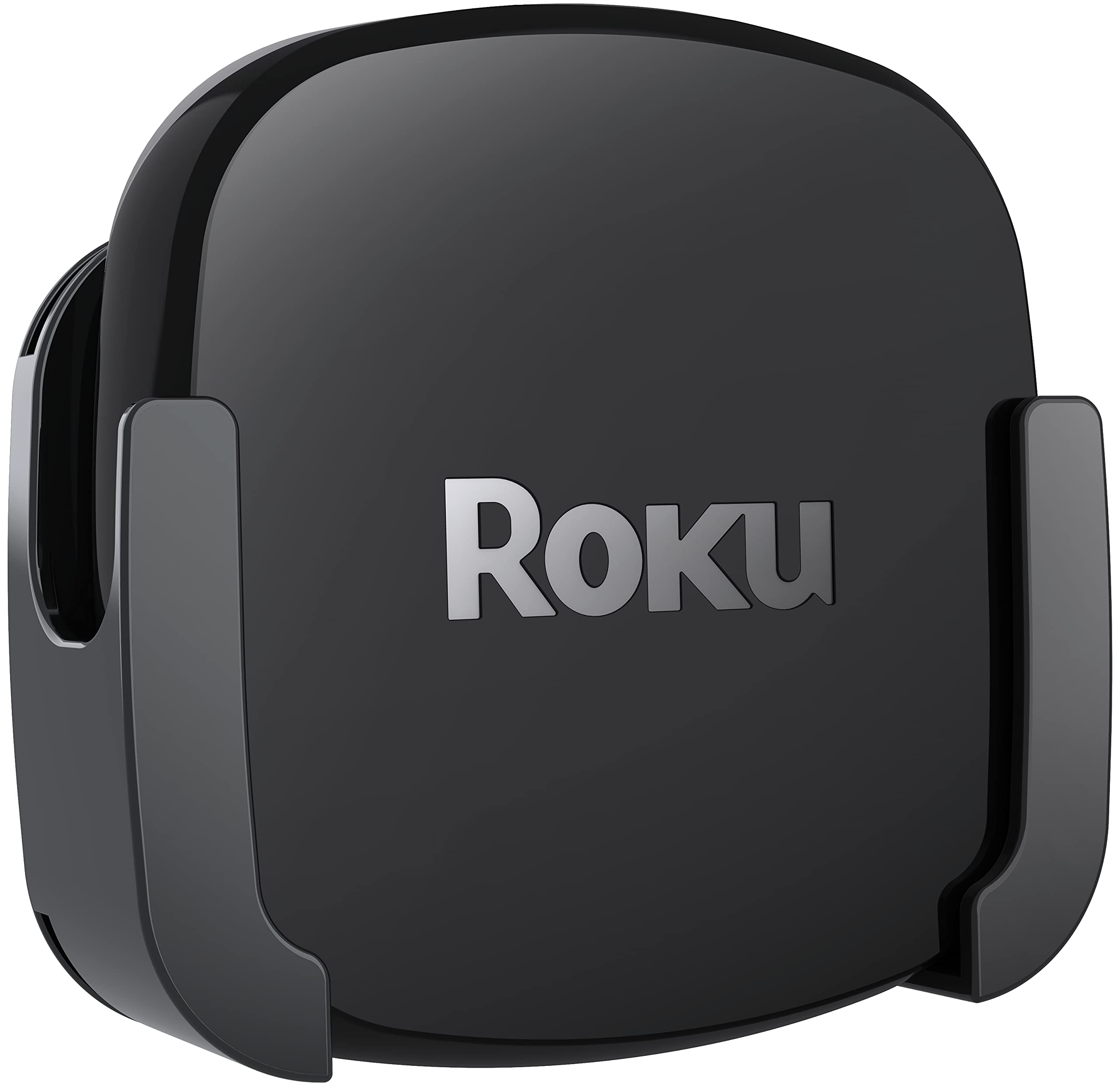 TotalMount soporte frontal mostrando el Roku Ultra y organización de cables