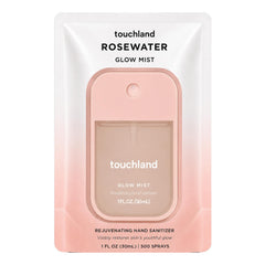 Touchland envase frontal tamaño viaje mostrando diseño y portabilidad