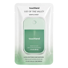 Touchland spray frontal mostrando el envase compacto y práctico