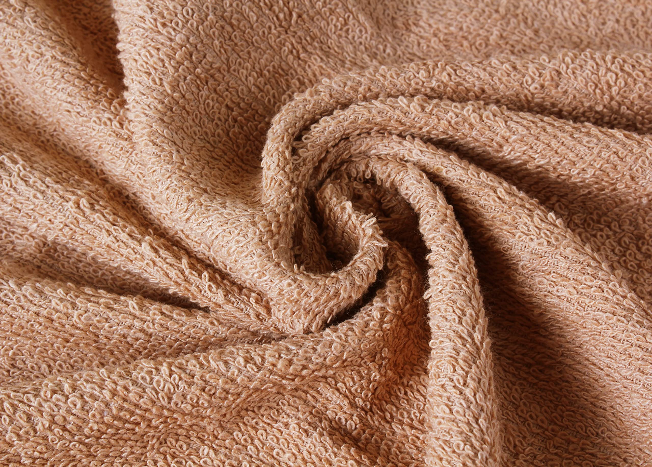 Towel and Linen Mart primer plano del borde doble cosido, mayor durabilidad