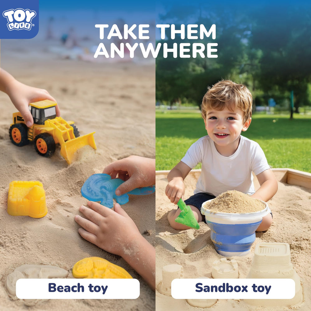 TOY Life cubo plegable abierto para llevar agua o arena fácilmente