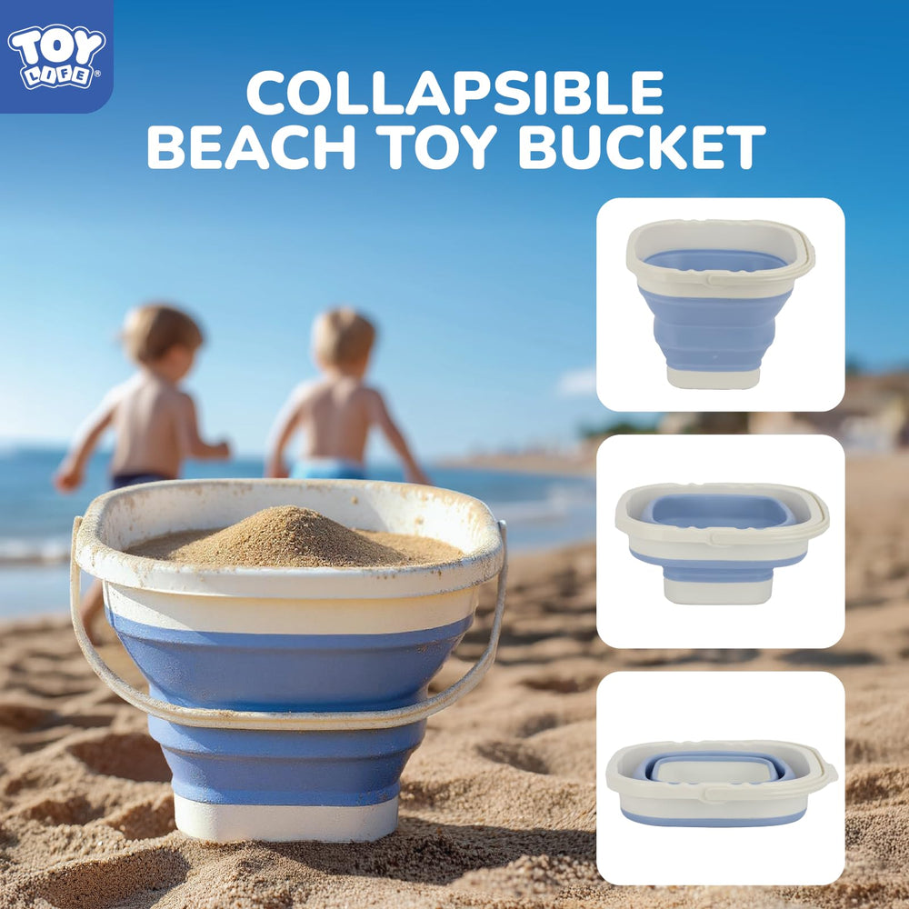 TOY Life escena en playa con castillo y fósiles para juego creativo
