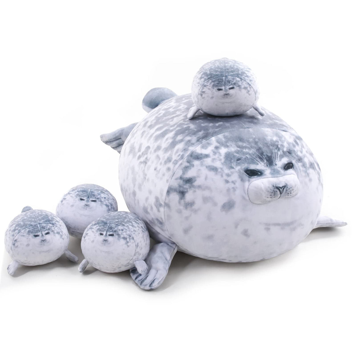 TOYSYM foca frontal empaquetada mostrando tamaño y forma acogedora