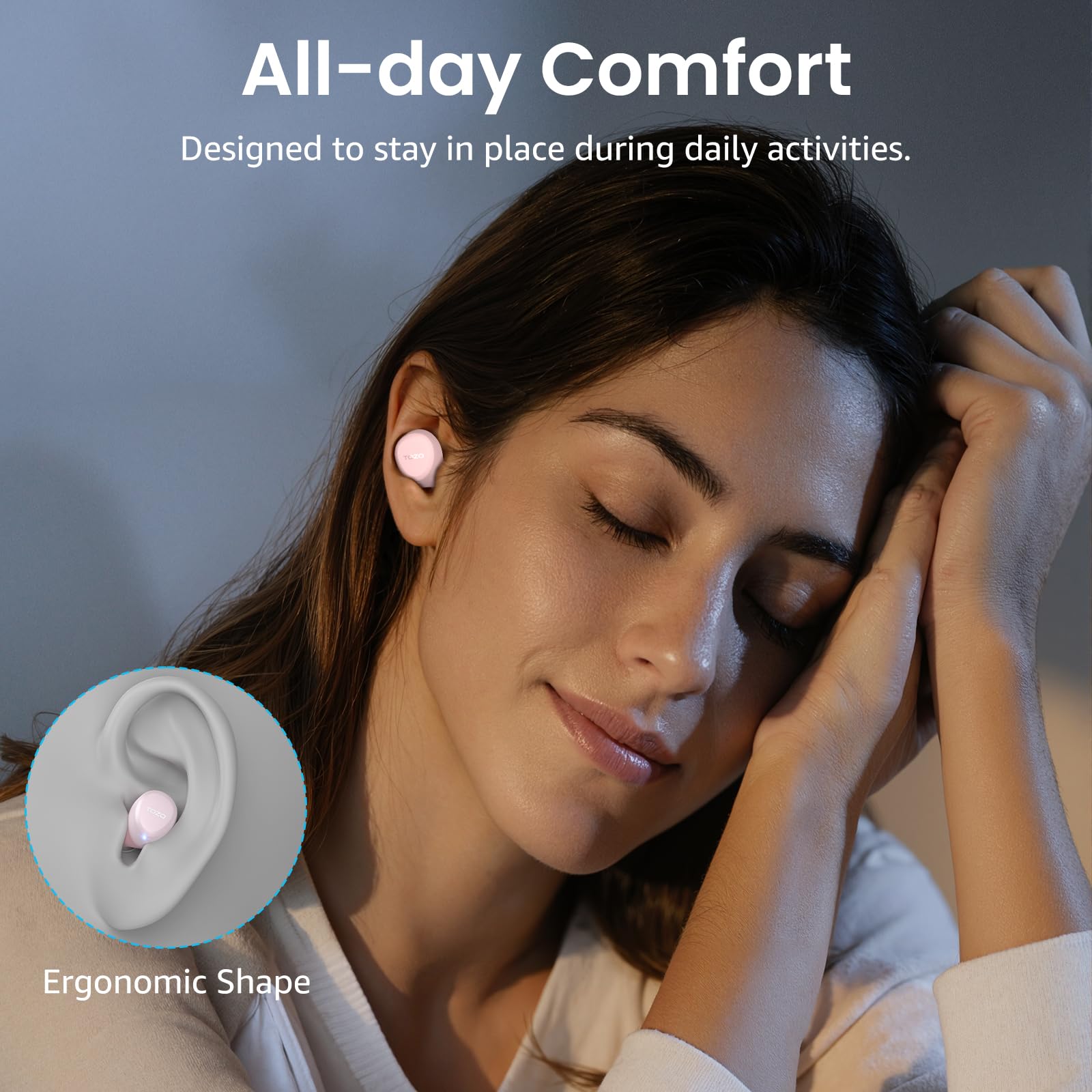 TOZO A1 pantalla de app TOZO con 32 presets EQ para personalizar audio