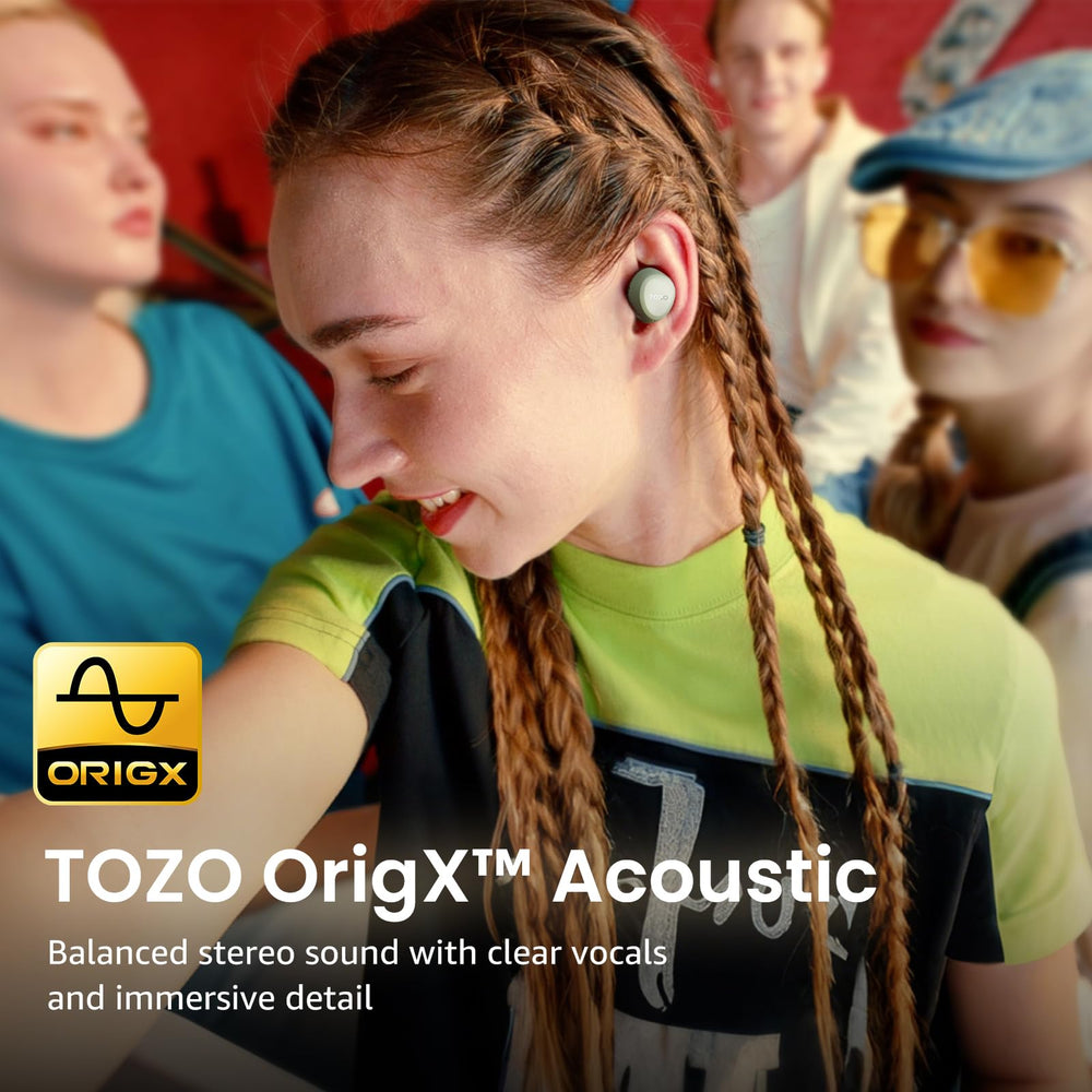 TOZO A1 primer plano del auricular destacando diseño ergonómico cómodo