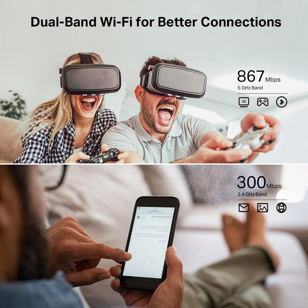 TP-Link Archer A54 en uso con streaming fluido y baja latencia en sala