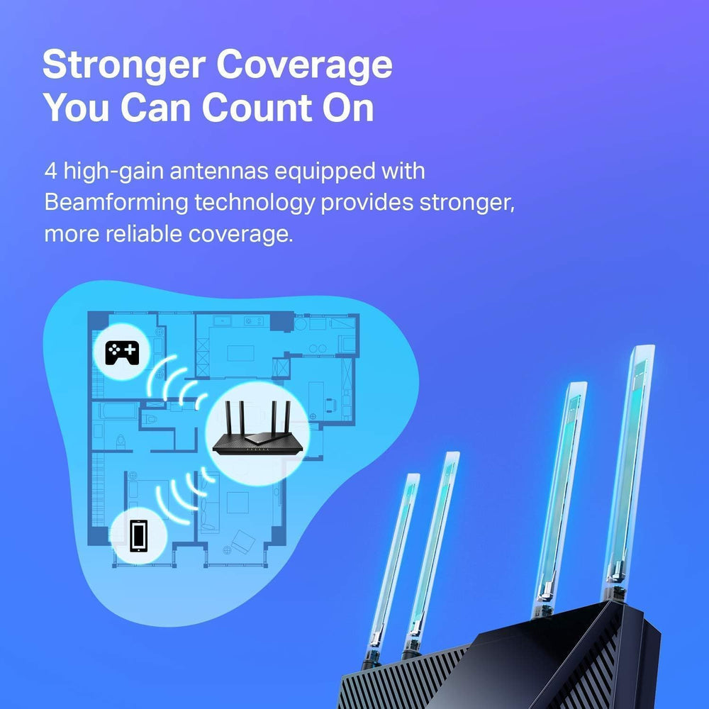 TP-Link Archer AX21 pantalla de app Tether para configuración y control remoto