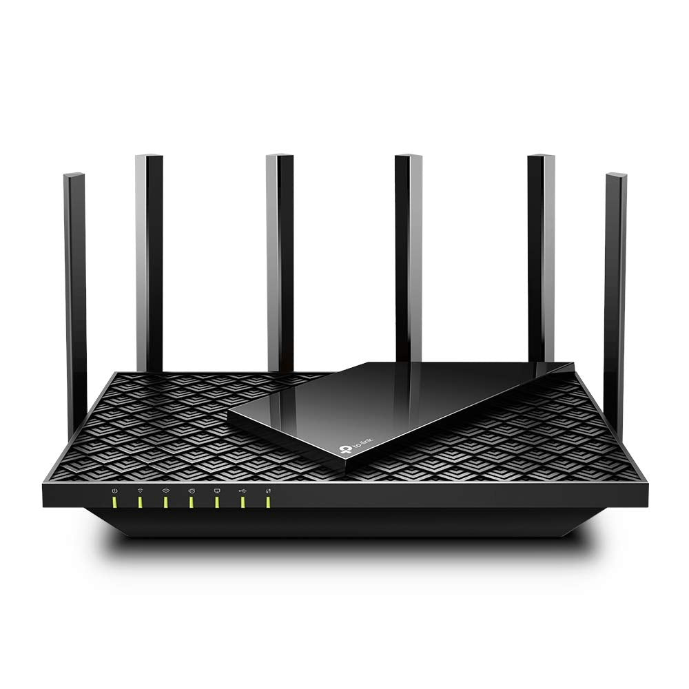 TP‑Link Archer AX73 frente mostrando diseño moderno y cobertura ampliada