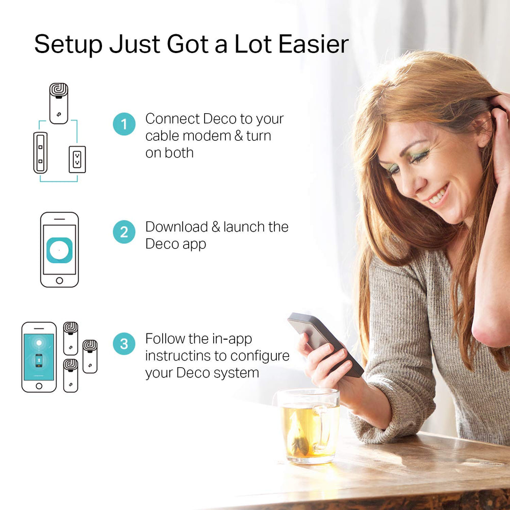 TP-Link Deco S4 comparación de tamaño para entender escala y ubicación fácil