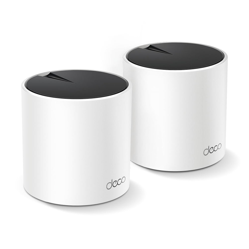 TP‑Link Deco X55 vista frontal mostrando diseño compacto y cobertura